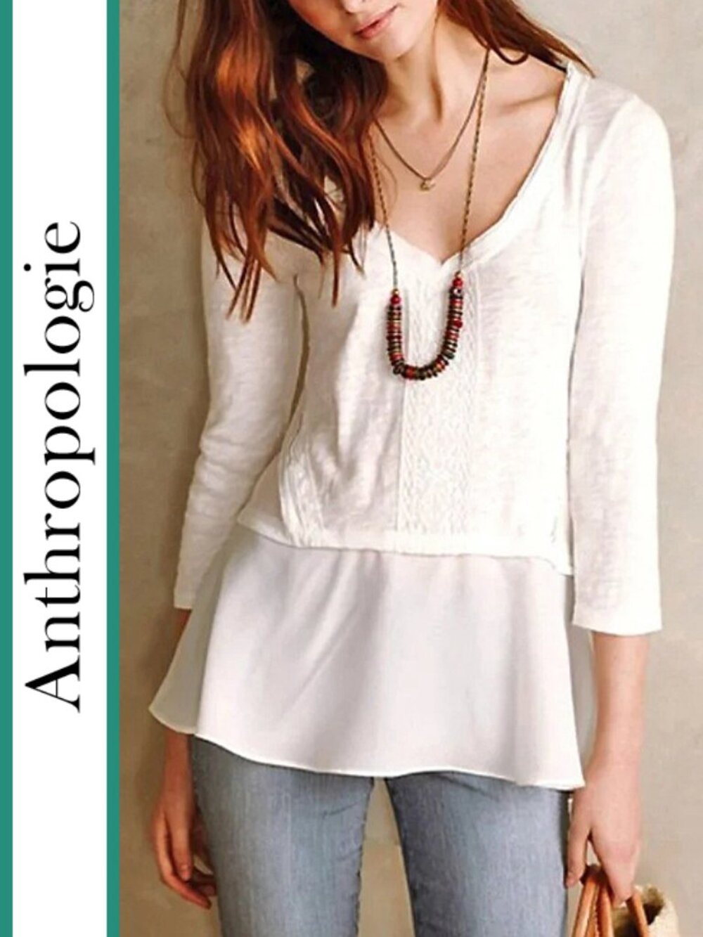 Anthropologie/Meadow Rue | 'Melia' Peplum Hem Tee Top